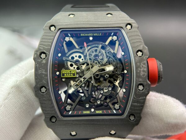 RM035-02 Real NTPT T+F 1:1 Best Edition Skeleton Dial on Black Rubber Strap