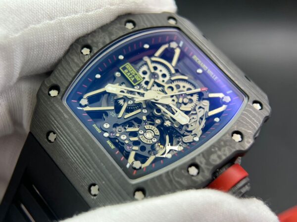 RM035-02 Real NTPT T+F 1:1 Best Edition Skeleton Dial on Black Rubber Strap - Image 4