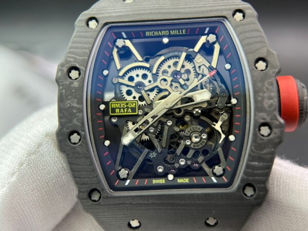 RM035-02 Real NTPT T+F 1:1 Best Edition Skeleton Dial on Black Rubber Strap - Image 5