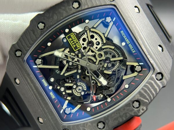 RM035-02 Real NTPT T+F 1:1 Best Edition Skeleton Dial on Black Rubber Strap - Image 6