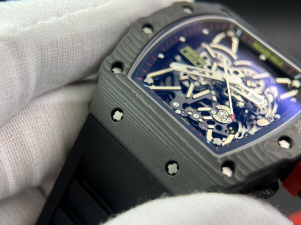 RM035-02 Real NTPT T+F 1:1 Best Edition Skeleton Dial on Black Rubber Strap - Image 7