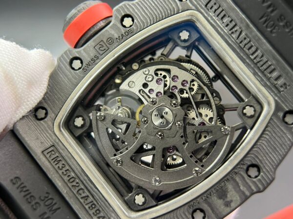 RM035-02 Real NTPT T+F 1:1 Best Edition Skeleton Dial on Black Rubber Strap - Image 12
