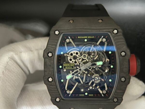 RM035-02 Real NTPT T+F 1:1 Best Edition Skeleton Dial on Black Rubber Strap - Image 8