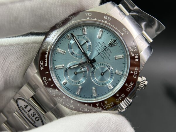Daytona 116506 Clean 1:1 Best Edition Ice Blue Dial Crystal Markers on SS Bracelet SA4130 - Image 3