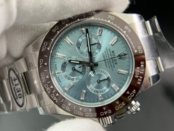 Daytona 116506 Clean 1:1 Best Edition Ice Blue Dial Crystal Markers on SS Bracelet SA4130 - Image 4
