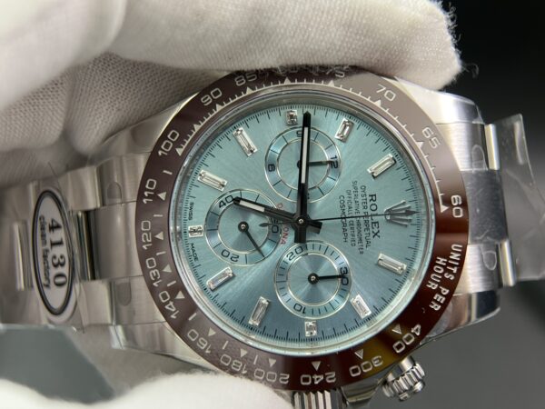 Daytona 116506 Clean 1:1 Best Edition Ice Blue Dial Crystal Markers on SS Bracelet SA4130 - Image 5
