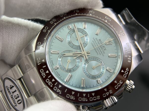Daytona 116506 Clean 1:1 Best Edition Ice Blue Dial Crystal Markers on SS Bracelet SA4130 - Image 8
