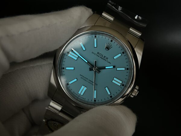 Oyster Perpetual 124300 41mm 904L Clean 1:1 Best Edition Tiffany Blue Dial On SS Bracelet VR3230 - Image 7