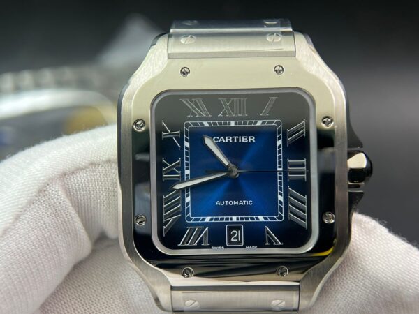 Santos de Cartier XL 40mm SS BVF 1:1 Best Edition Blue Dial on SS Bracelet MIYOTA 9015 - Image 3