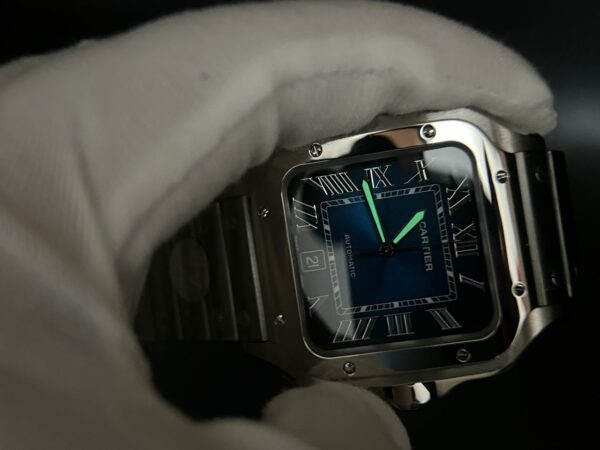 Santos de Cartier XL 40mm SS BVF 1:1 Best Edition Blue Dial on SS Bracelet MIYOTA 9015 - Image 8
