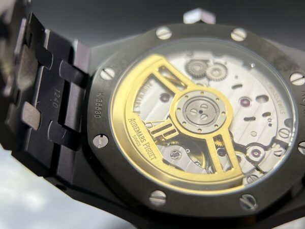 Royal Oak 41mm 15500 DLC 1:1 Best Edition Black Textured Dialon SS Bracelet A43029（Based on APS） - Image 11