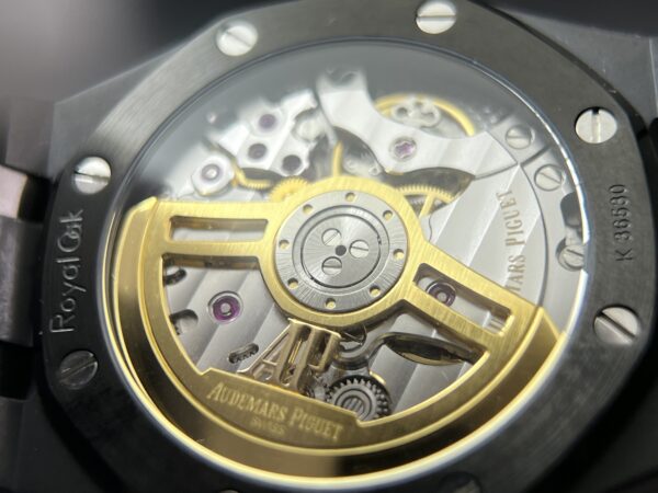 Royal Oak 41mm 15500 DLC 1:1 Best Edition Black Textured Dialon SS Bracelet A43029（Based on APS） - Image 12