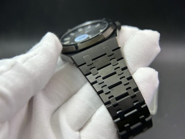 Royal Oak 41mm 15500 DLC 1:1 Best Edition Black Textured Dialon SS Bracelet A43029（Based on APS） - Image 13