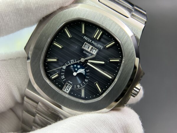 Nautilus 5726 Full Function SS PPF 1:1 Best Edition Blue Dial on SS Bracelet A324 - Image 2