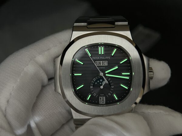Nautilus 5726 Full Function SS PPF 1:1 Best Edition Blue Dial on SS Bracelet A324 - Image 5