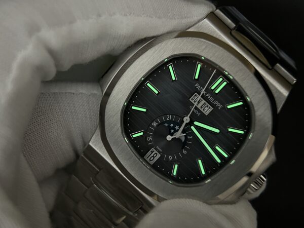 Nautilus 5726 Full Function SS PPF 1:1 Best Edition Blue Dial on SS Bracelet A324 - Image 6