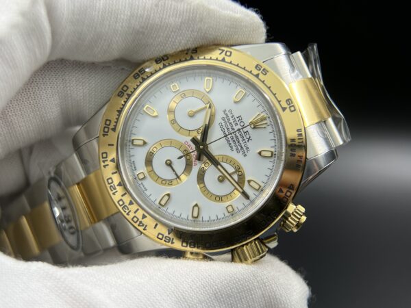 Daytona 116503 SS/YG Clean Factory 1:1 Best Edition White Stick Dial on SS/YG Oyster Bracelet A4130 - Image 2