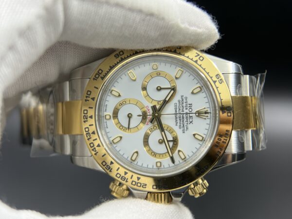 Daytona 116503 SS/YG Clean Factory 1:1 Best Edition White Stick Dial on SS/YG Oyster Bracelet A4130 - Image 3
