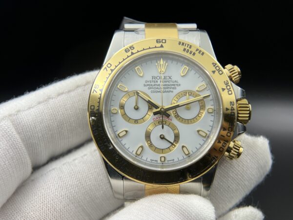 Daytona 116503 SS/YG Clean Factory 1:1 Best Edition White Stick Dial on SS/YG Oyster Bracelet A4130