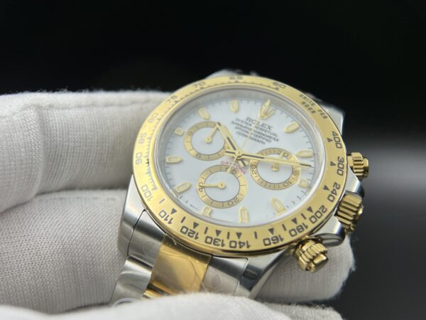 Daytona 116503 SS/YG Clean Factory 1:1 Best Edition White Stick Dial on SS/YG Oyster Bracelet A4130 - Image 6