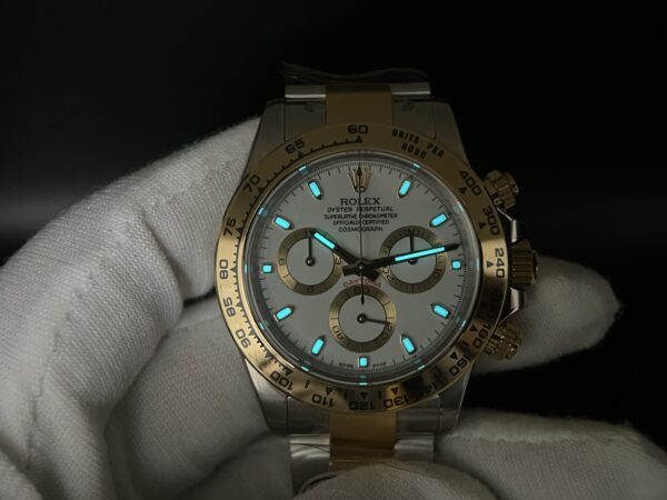 Daytona 116503 SS/YG Clean Factory 1:1 Best Edition White Stick Dial on SS/YG Oyster Bracelet A4130 - Image 12
