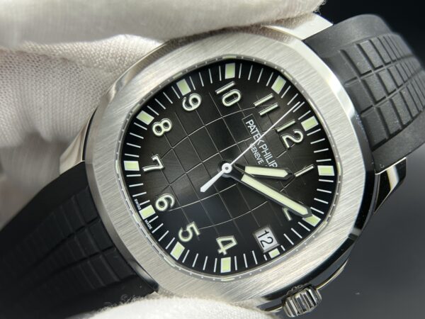 Aquanaut 5167 SS 3KF Best Edition Gray Dial on Black Rubber Strap A330 Super Clone V3
