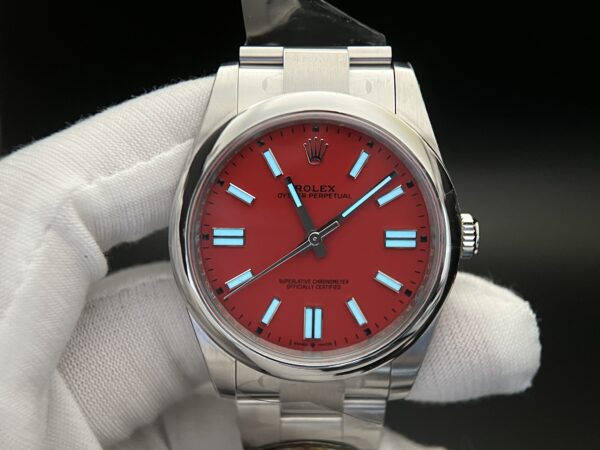 Oyster Perpetual 124300 41mm Clean 1:1 Best Edition 904L Steel Red Dial VR3230 - Image 7