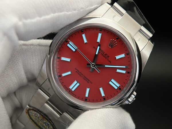 Oyster Perpetual 124300 41mm Clean 1:1 Best Edition 904L Steel Red Dial VR3230 - Image 8