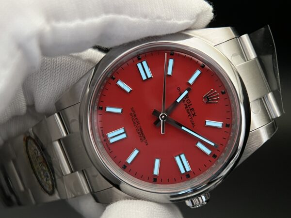 Oyster Perpetual 124300 41mm Clean 1:1 Best Edition 904L Steel Red Dial VR3230 - Image 9