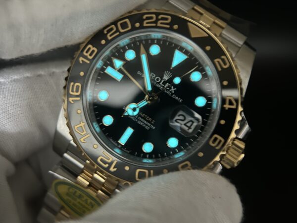 GMT Master II 126713 SS Clean 1:1 Best Edition Black Dial on YG/SS Jubilee Bracelet DD3285 - Image 9