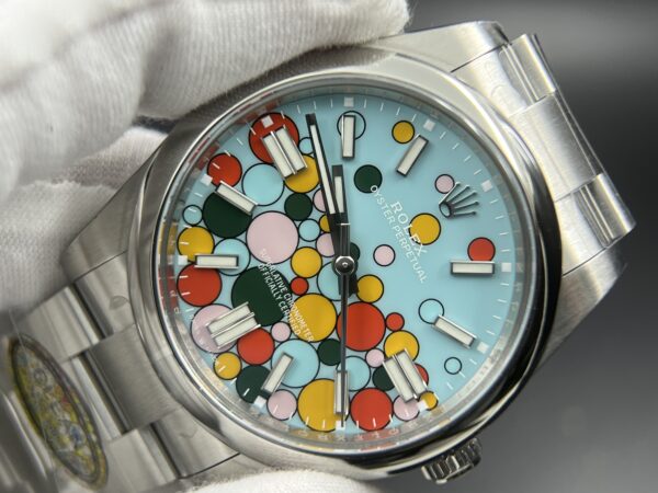 Oyster Perpetual 126000 41mm and 36mm SS Clean 1:1 Best Edition 904L Steel Celebration Bubbles Dial on SS Bracelet VR3230 - Image 4