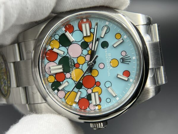 Oyster Perpetual 126000 41mm and 36mm SS Clean 1:1 Best Edition 904L Steel Celebration Bubbles Dial on SS Bracelet VR3230 - Image 5