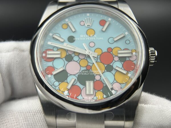 Oyster Perpetual 126000 41mm and 36mm SS Clean 1:1 Best Edition 904L Steel Celebration Bubbles Dial on SS Bracelet VR3230 - Image 6