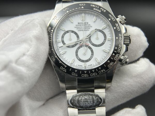 Daytona 126500 Panda Clean Factory 1:1 Best Edition 904L SS Case and Bracelet White Dial SH4131 - Image 6