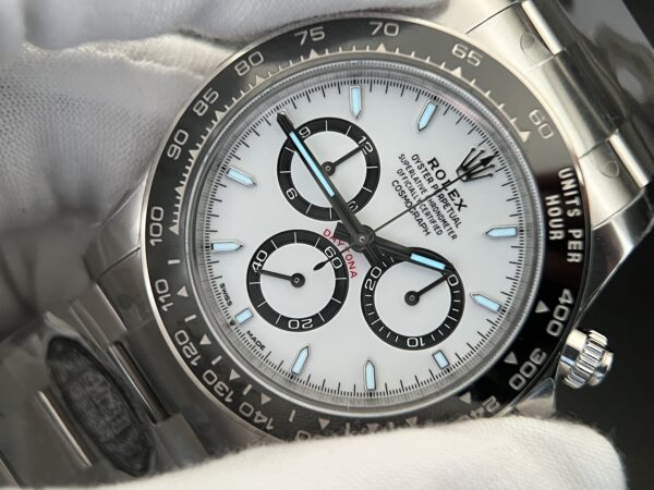 Daytona 126500 Panda Clean Factory 1:1 Best Edition 904L SS Case and Bracelet White Dial SH4131 - Image 8