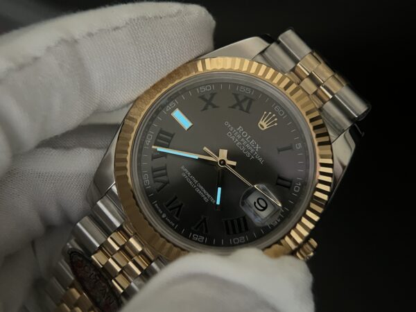 DateJust 41 126333 Clean 1:1 Best Edition 904L Steel Gray Dial Green Roman Marker on SS/YG Jubilee Bracelet VR3235 - Image 15
