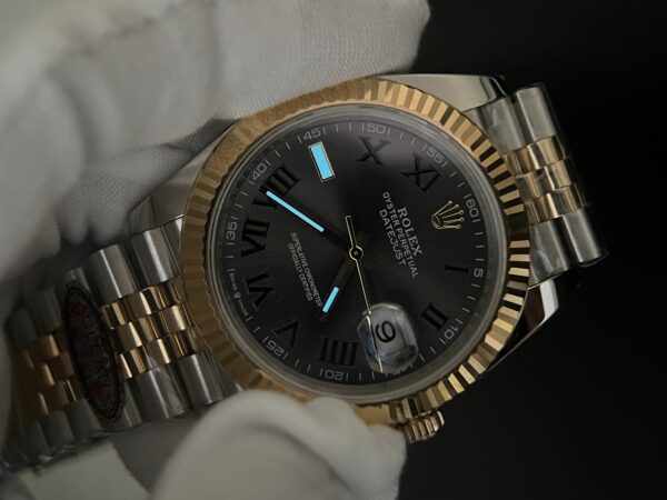 DateJust 41 126333 Clean 1:1 Best Edition 904L Steel Gray Dial Green Roman Marker on SS/YG Jubilee Bracelet VR3235 - Image 16