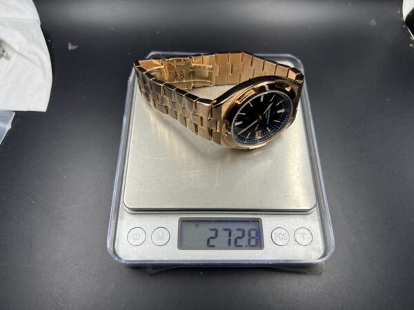 272 grams Overseas 4500V Tungsten shell Case Blue Dial on RG Bracelet A5100