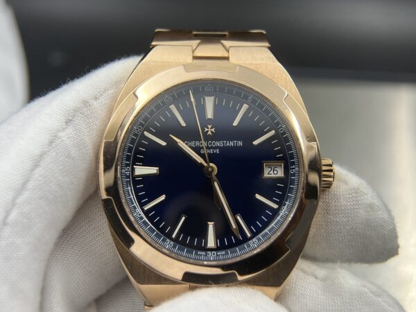 272 grams Overseas 4500V Tungsten shell Case Blue Dial on RG Bracelet A5100 - Image 3