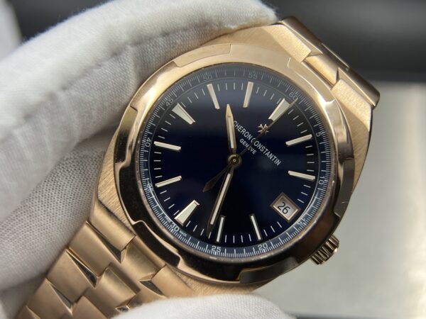 272 grams Overseas 4500V Tungsten shell Case Blue Dial on RG Bracelet A5100 - Image 4