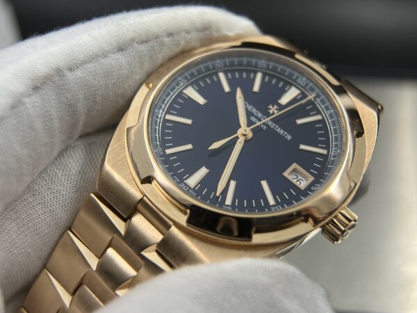 272 grams Overseas 4500V Tungsten shell Case Blue Dial on RG Bracelet A5100 - Image 5
