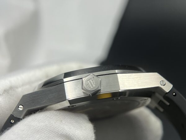 Royal Oak 41mm 15500 SS APSF 1:1 Best Edition Black Textured Dial on Rubber strap A4302 Super Clone - Image 16