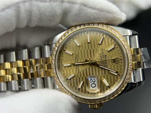 DateJust 36 SS 126233 VSF:1 Best Edition 904L Steel YG Textured Dial on Jubilee Bracelet VS3235 - Image 5