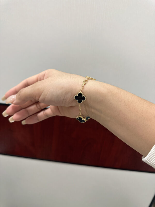 Vintage Alhambra bracelet, 5 motifs 18K yellow gold, Onyx - Image 13