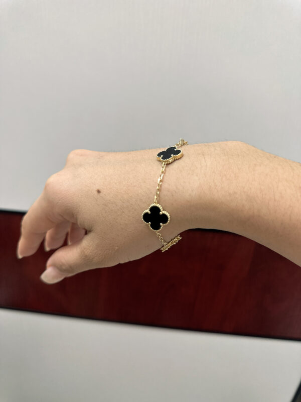 Vintage Alhambra bracelet, 5 motifs 18K yellow gold, Onyx - Image 16