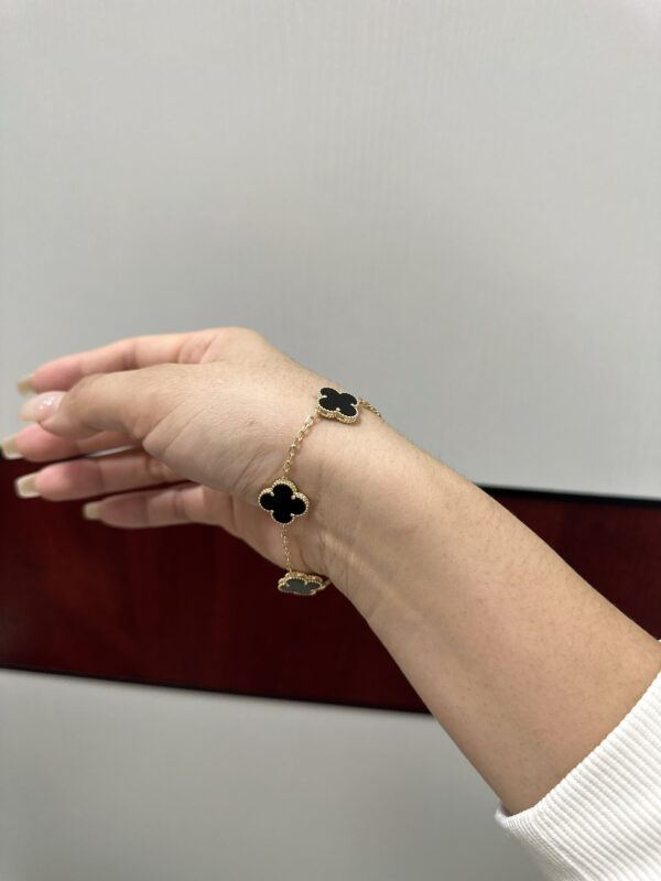 Vintage Alhambra bracelet, 5 motifs 18K yellow gold, Onyx - Image 17