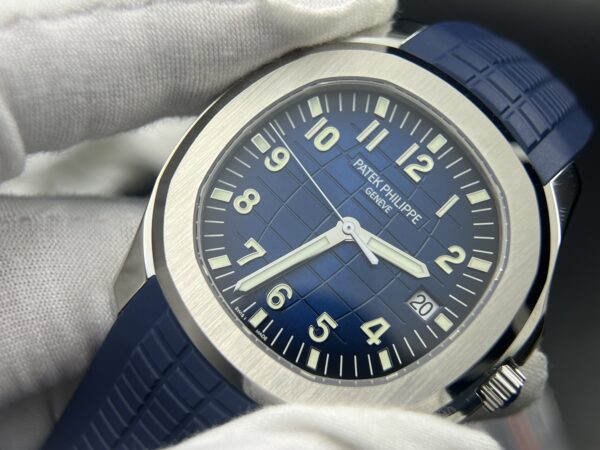 Aquanaut 5168  SS 3KF 1:1 Best Edition Blue Dial on Blue Rubber Strap A330 Super Clone V3 - Image 6