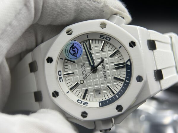 Royal Oak Offshore Diver 15707 White Ceramic APSF 1:1 Best Edition SA3120 Super Clone - Image 5