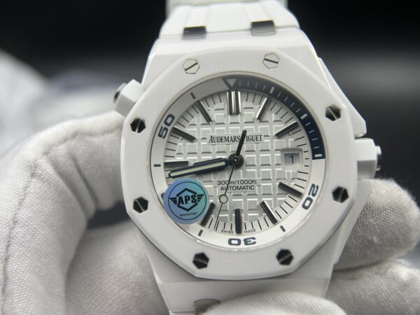 Royal Oak Offshore Diver 15707 White Ceramic APSF 1:1 Best Edition SA3120 Super Clone - Image 8
