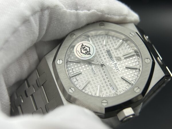 Royal Oak 37mm 15450 SS APSF 1:1 Best Edition White Textured Dial on SS Bracelet A3120 - Image 6